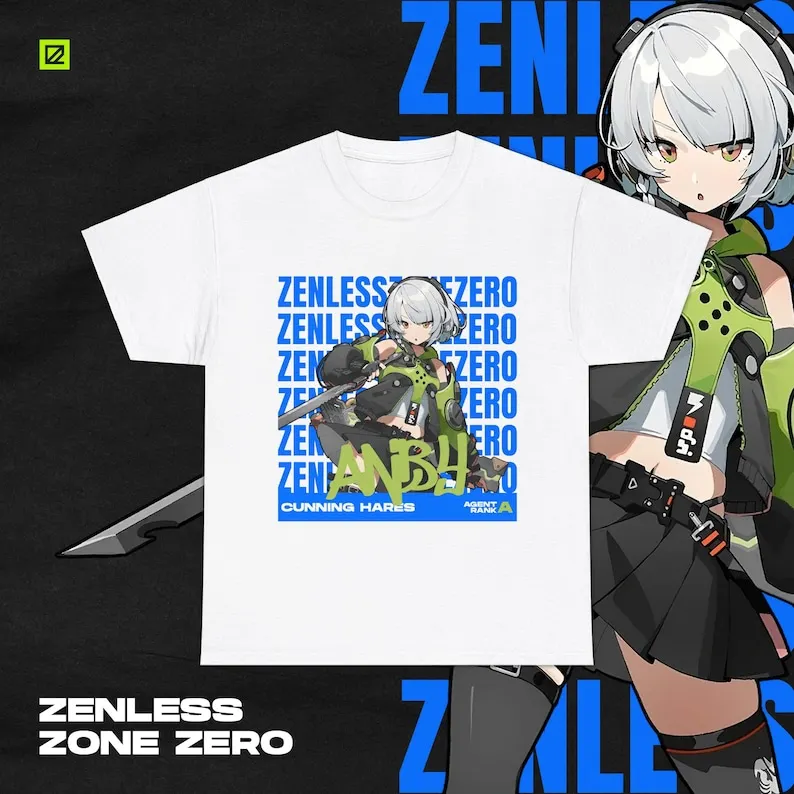 Zenless Zone Zero Anby Shirt ZZZ Gacha Game Merch Fan Shirt Unisex Cotton Cotton shirt