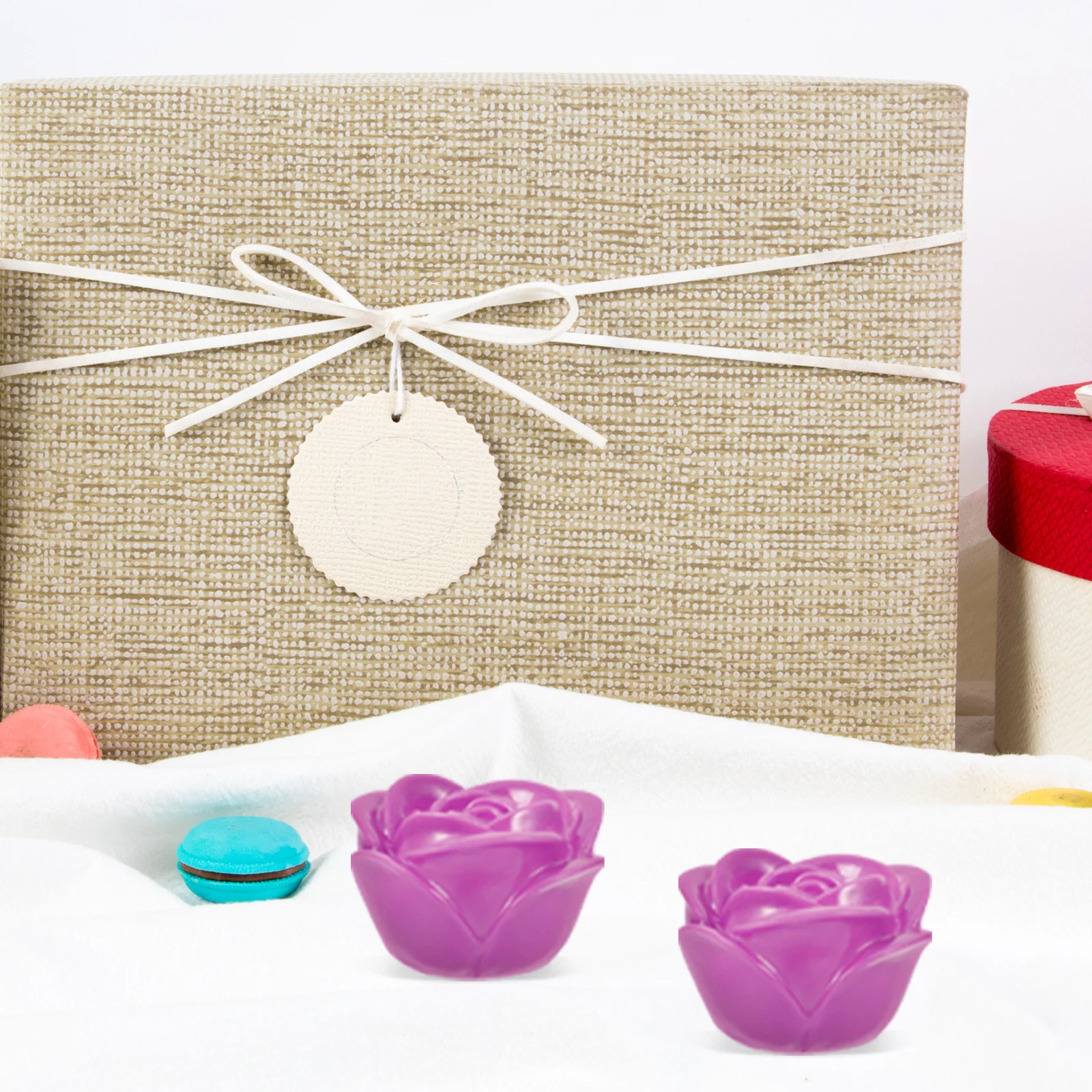 5 قطعة أضواء LED على شكل وردة مقلدة متعددة الألوان متغيرة أضواء الديكور الرومانسية العائمة آمنة PVC لحفل الزفاف #3