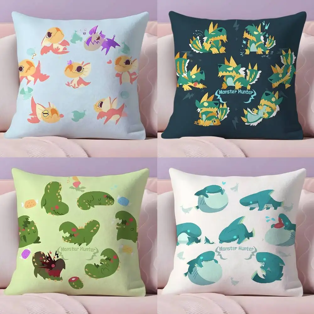

Hot Game Monster Hunter Wilds Pillow Case Ultra Soft Skin Friendly Fabric Cloud Like Comfort & Concealed Zipper