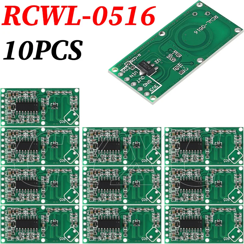 10 шт. RCWL-0516 RCWL 0516 микроволновый радарный датчик человеческого датчика тела модуль индукционного переключателя выход 3,3 В