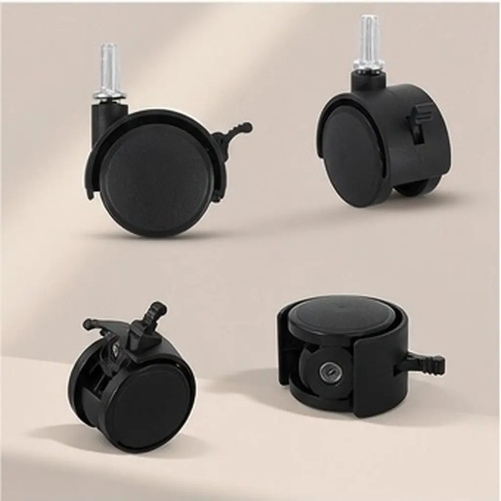 2Pcs Laundry Rack Replacement Caster Wheels Cart Casters Stem Swivel Brake Heavy Duty Wheels for Furniture Clothes Drying Rack