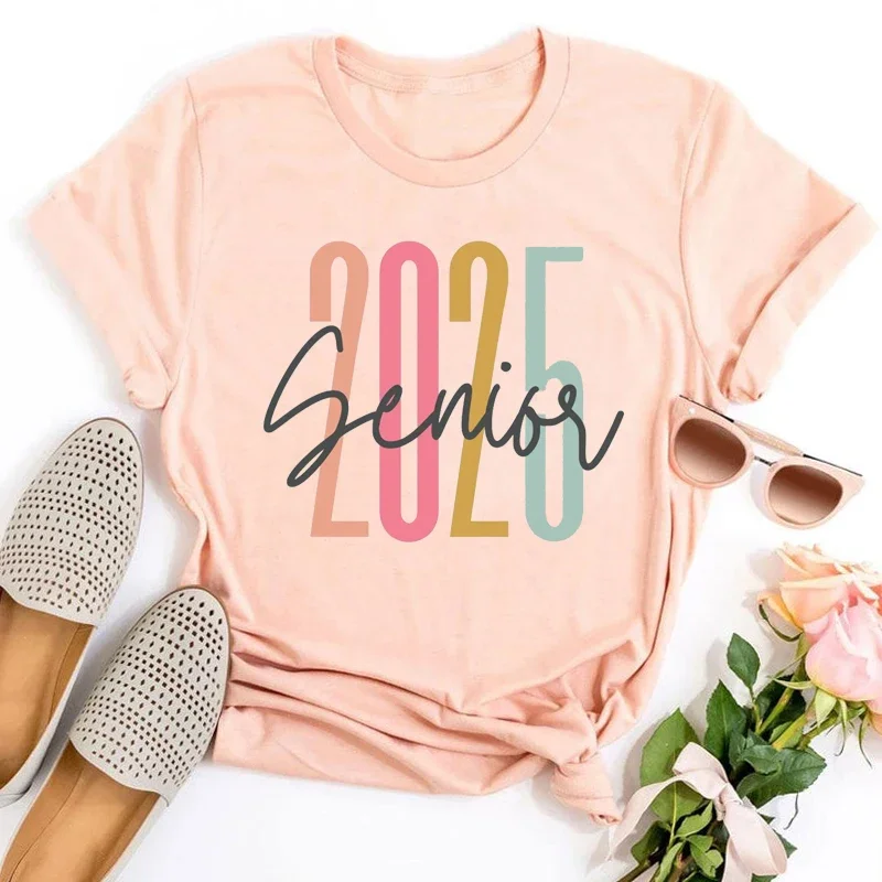 Senior 2025 Shirts Retro Class of 2025 Senior Vintage Clothes Graduation 2025 Senior Tshirt Gothic Tops Aesthetic L