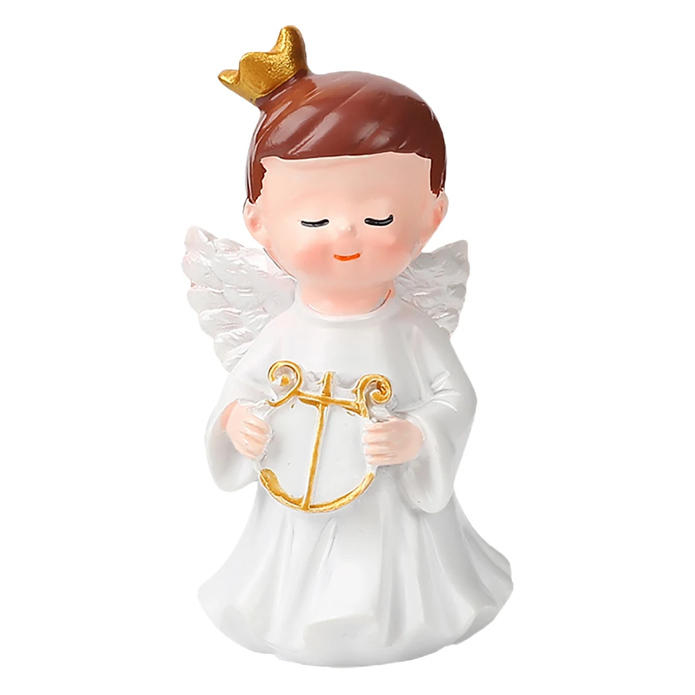 

Angel Cake Decoration Resin Wings Topper Birthday nament Desk Decor Cartoon Design Safe Quality Visual Enjoyment Party