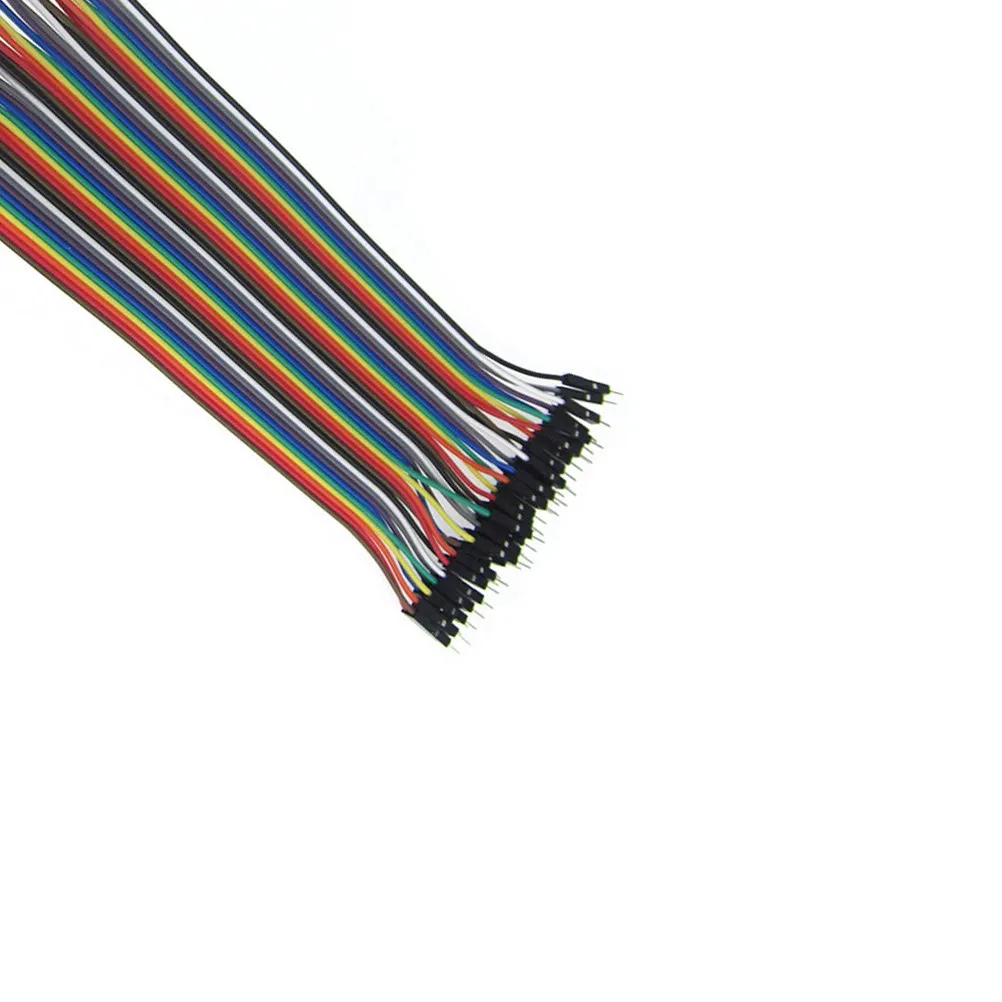 

40Pcs Male Jumper Wires Cable 20Cm 2.54mm Pitch Copper Wire Breadboard Jumper Cables Electronic Project Connectors