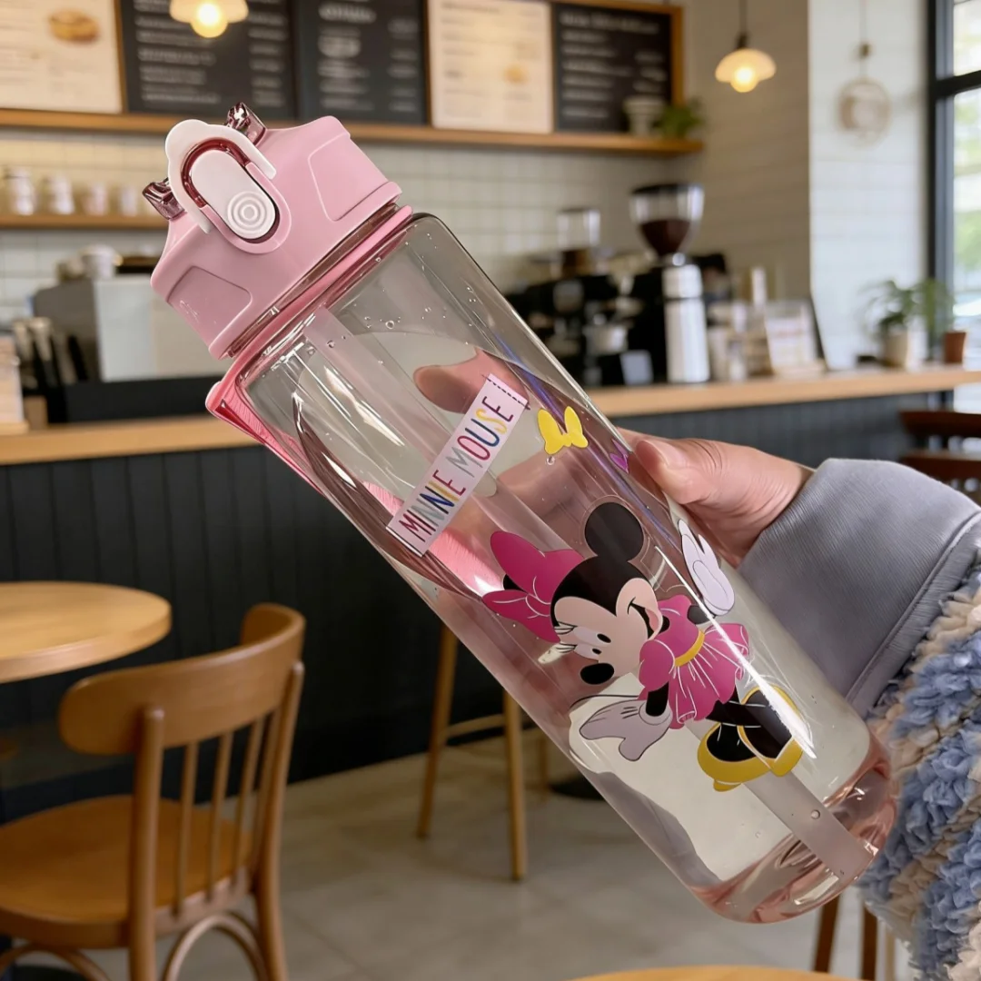 Heat Transfer Printed Cartoon Pattern Water Bottle - Cute Stereoscopic Design,Leakproof Large-Capacity Cup with High Collectible