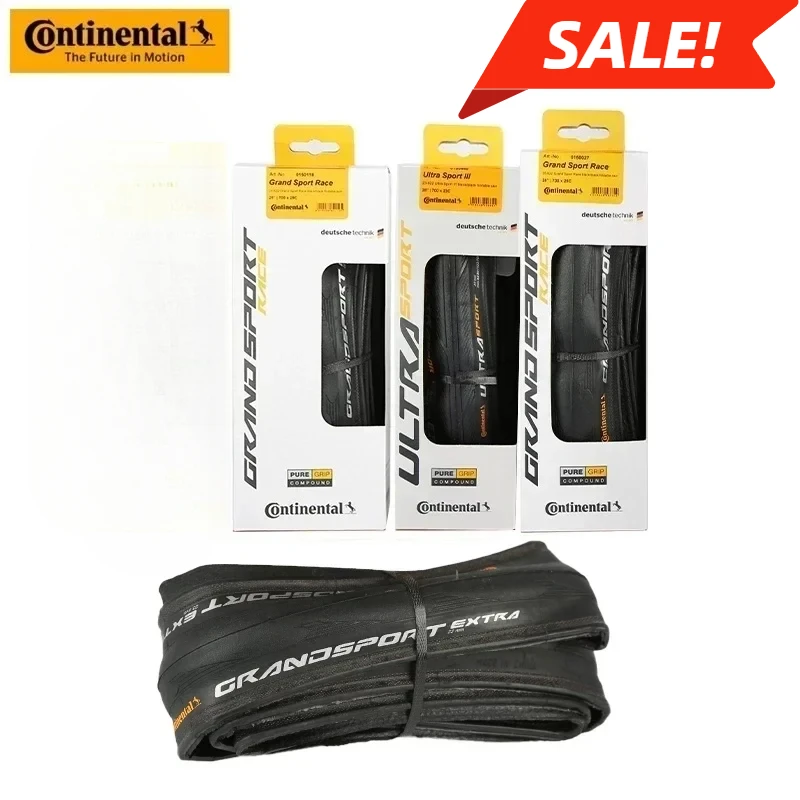 Continental Road Tire ULTRA Sport III & GRAND Sport Race & Extra 700× 23C /25C/28C Road Bicycle Clincher Foldable Gravel Tire