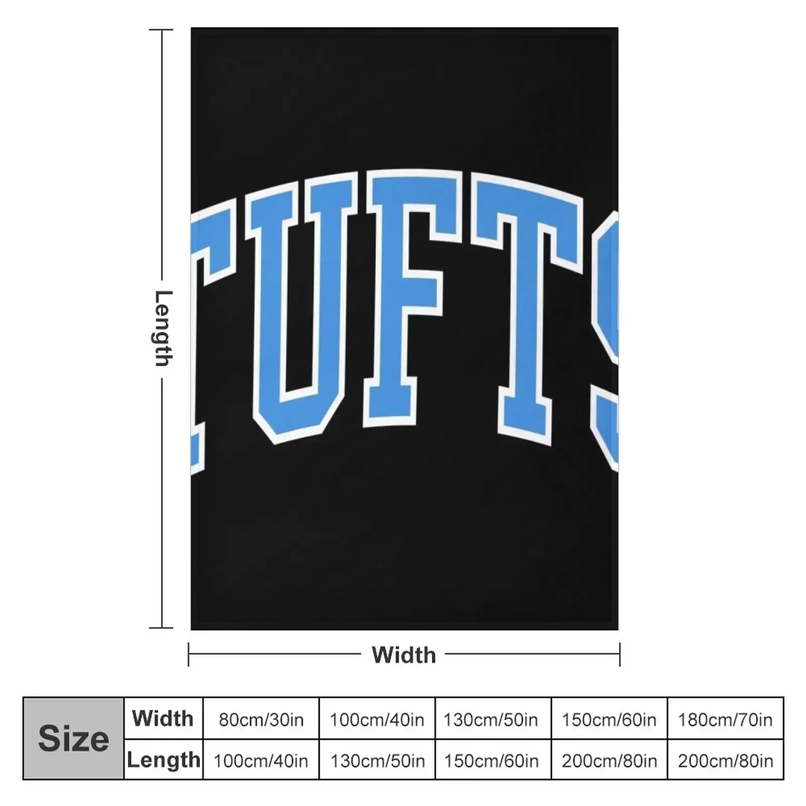 tufts - college font curved Throw Blanket funny gift wednesday Blankets