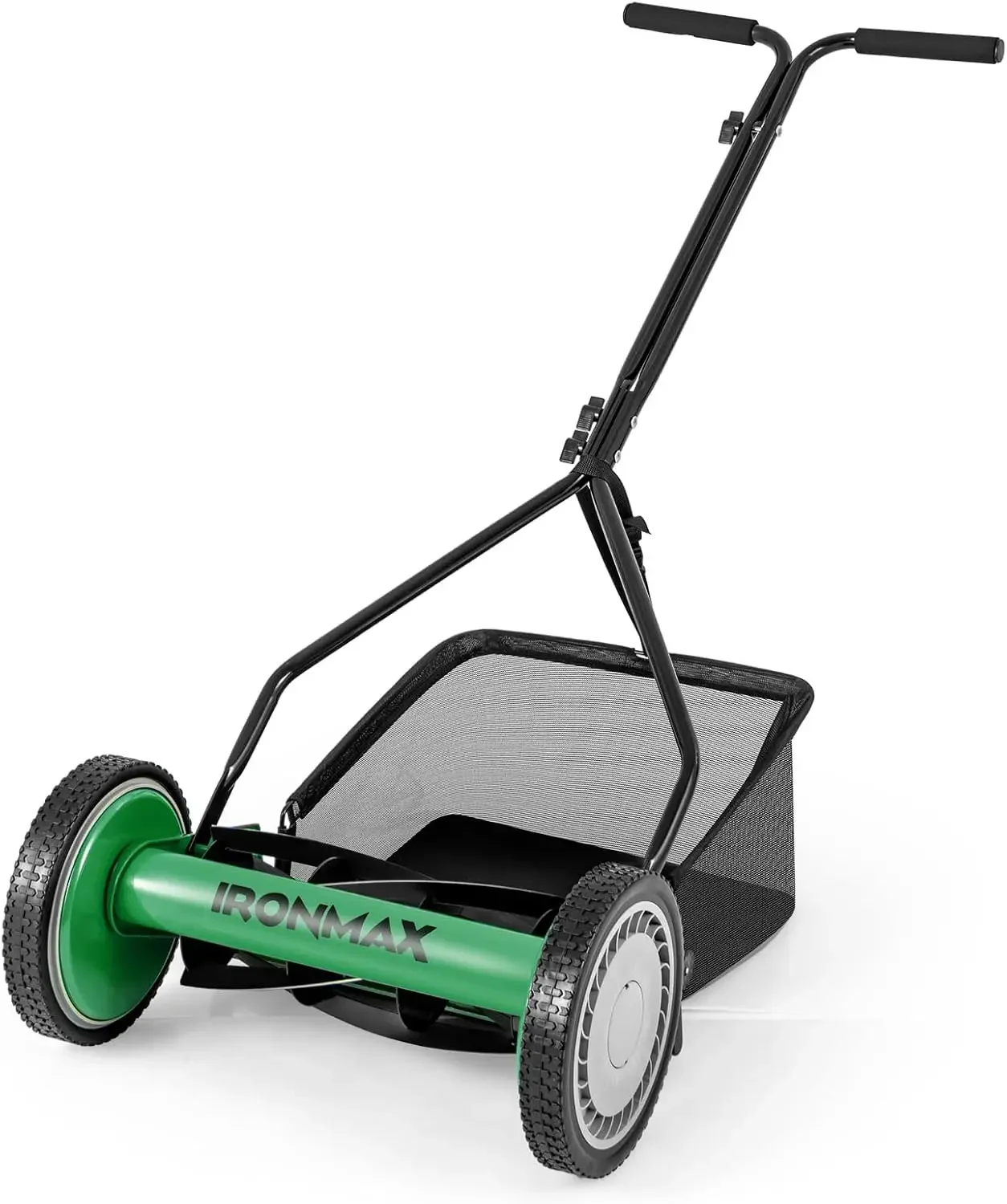 

Manual Lawn Mower, 14 Inch 5-Blade Walk-Behind Cordless Grass Cutter with 7 Gallon Removable Grass Collect Bag