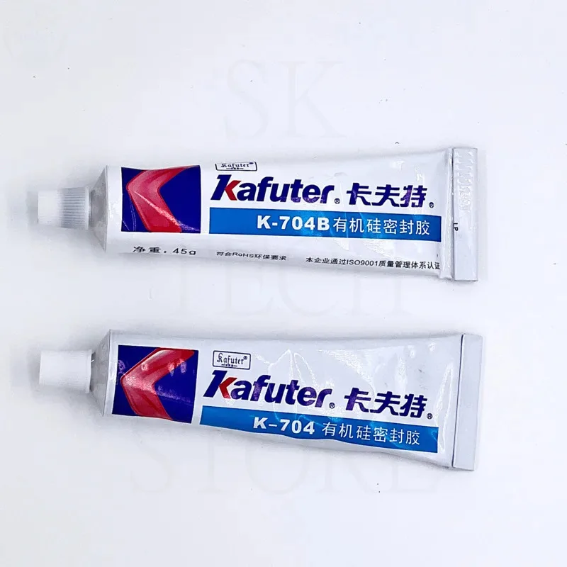 High Quality 45g Kafuter Silicone Industrial Adhesive K-704 704B RTV Silicone Rubber RoHS White Black Transparent Silicone Glue