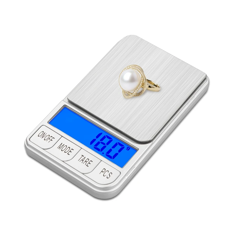 0.01g/0.1 Mini Pocket Digital Jewelry Scale 500gx0.01g 2kg Precise Electronic Gold Gram Counting Weight Balance Scales Backlight