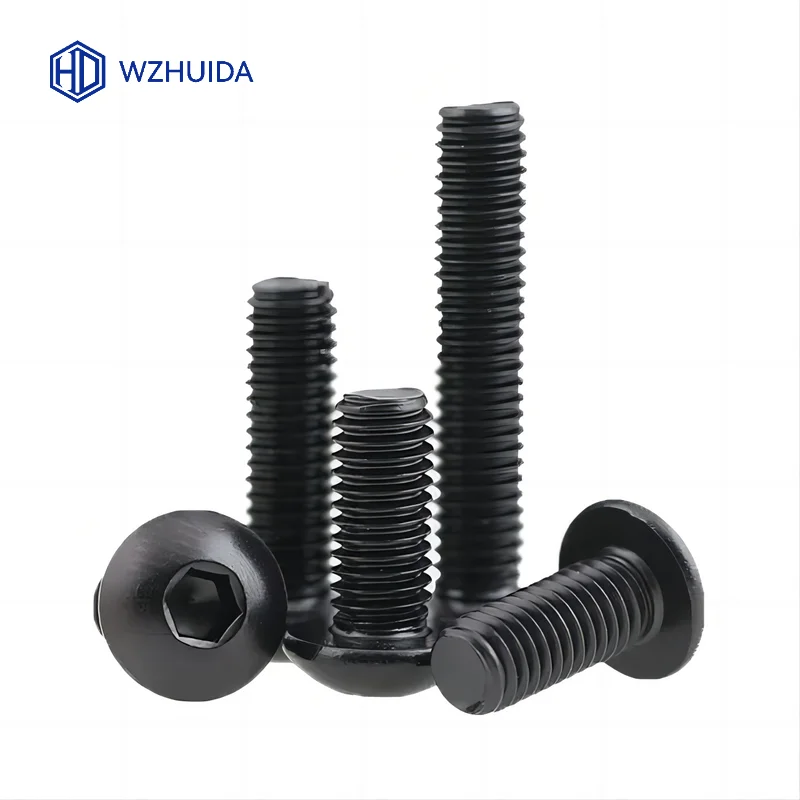 WZHUIDA M3 M4 M5 Hex Socket Button Head Cap Screws 8.8 Grade Alloy Steel ISO7380