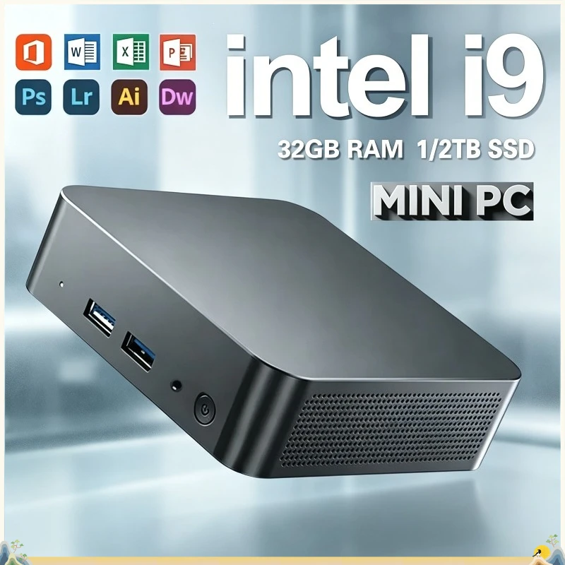 

New MINI PC Windows 11 Pro Core i9 10980HK 32GB RAM 1TB 2TB SSD WIFI 6 BT5.2 4K HD Mini Gaming Office Study Pc