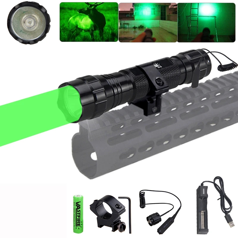 Tactical Light Outdoor Rifle Hunting Flashlight 5000 lumens Weapon Light LED Lanterna Fit 20mm Rail Scope