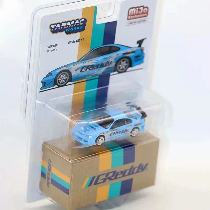 

TW Tarmac Works 1:64 Vertex Silvia S15 Alloy Car Model Ornament Souvenir Display Collection Hobby Gift