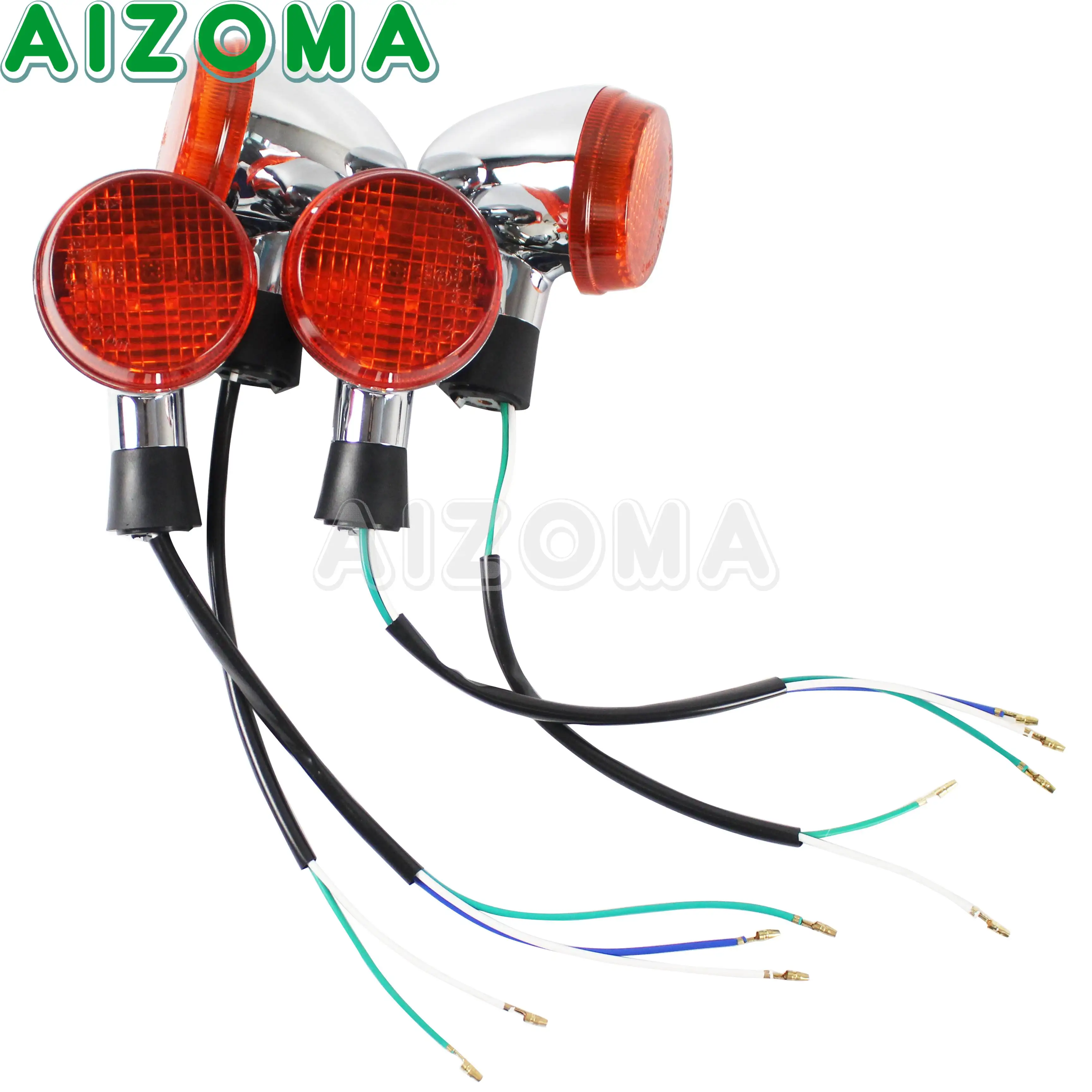 Intermitente cromado delantero y trasero para motocicleta, luz E13 para Honda Shadow VT 400 VT 750 VT750 2004-2007