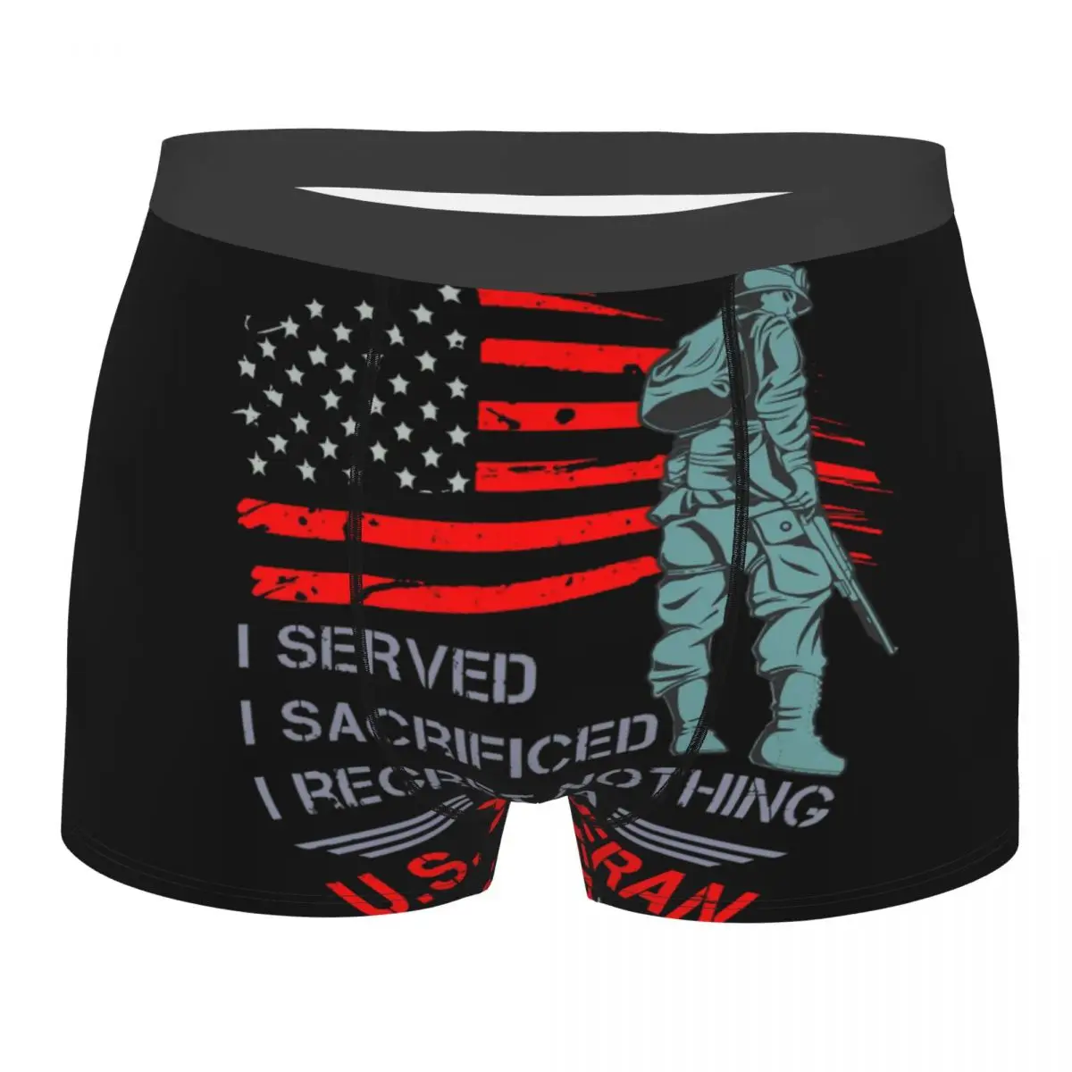 US VETERAN Men Boxer Briefs Highly Breathable Underwear Top Quality Print Shorts Birthday Gifts