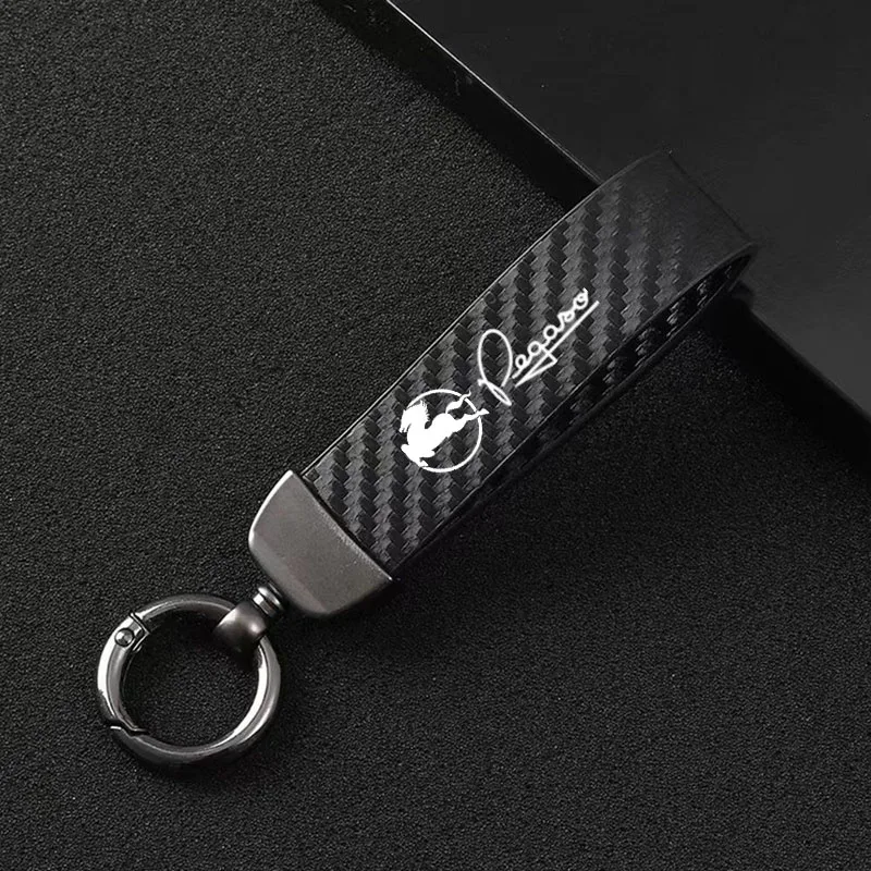 

carbon fiber Leather Keychain Car Keychain Horseshoe Buckle Jewelry For Pegaso Z102 car Accessories
