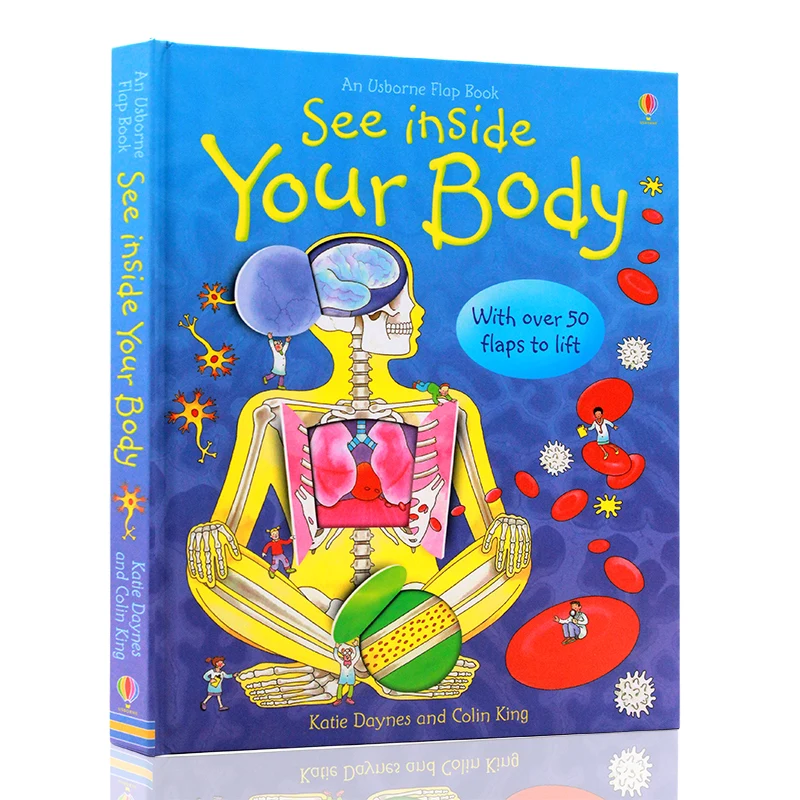 

Your Body Usborne See Inside Popular Science English Flap Picture Cardboard Books Early Childhood for Kids Reading Montessori