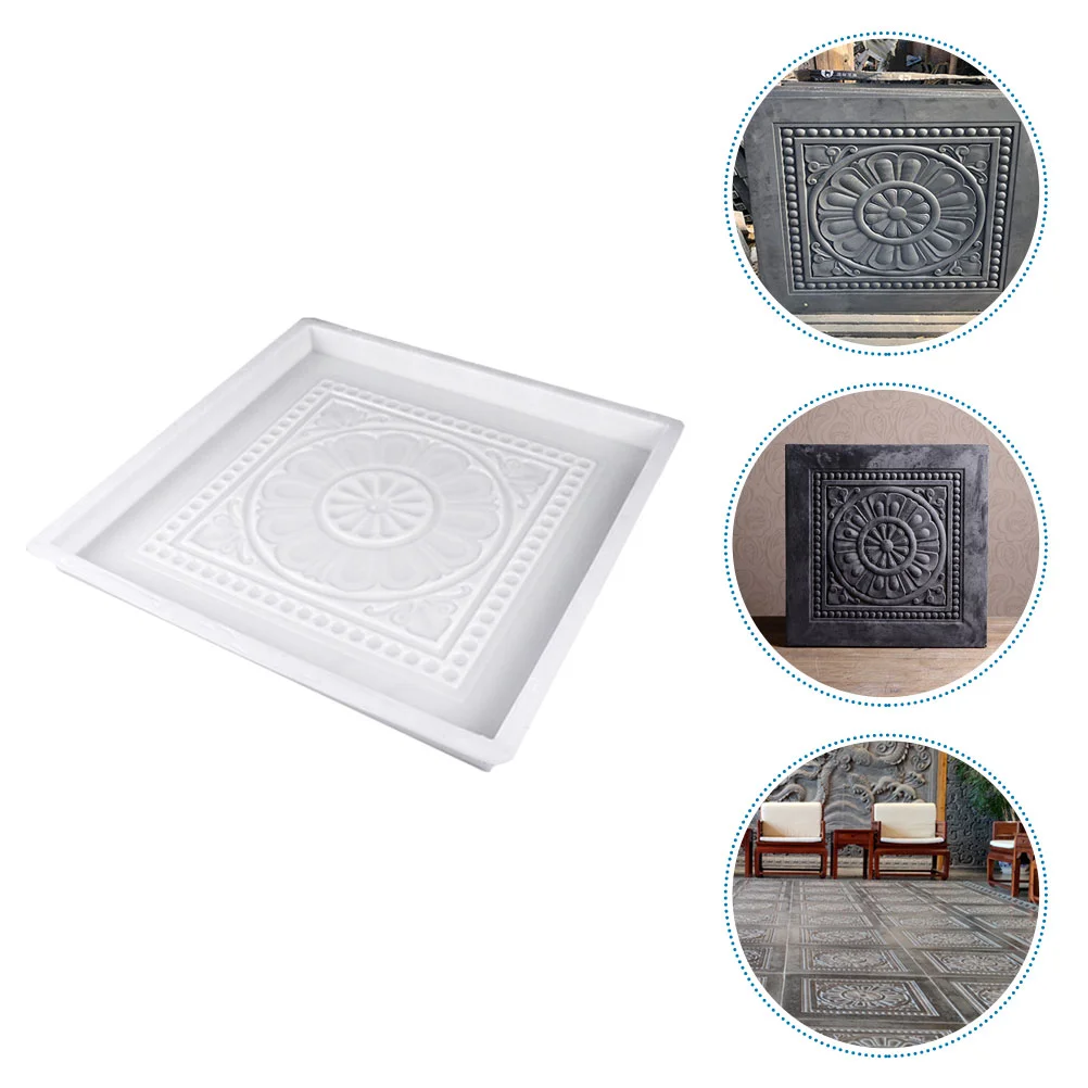 Reusable 3pcs 40x40x3 5cm Plastic Tanglian Brick Exquisite Design Concrete Pavement Mold for Chinese Courtyard Park