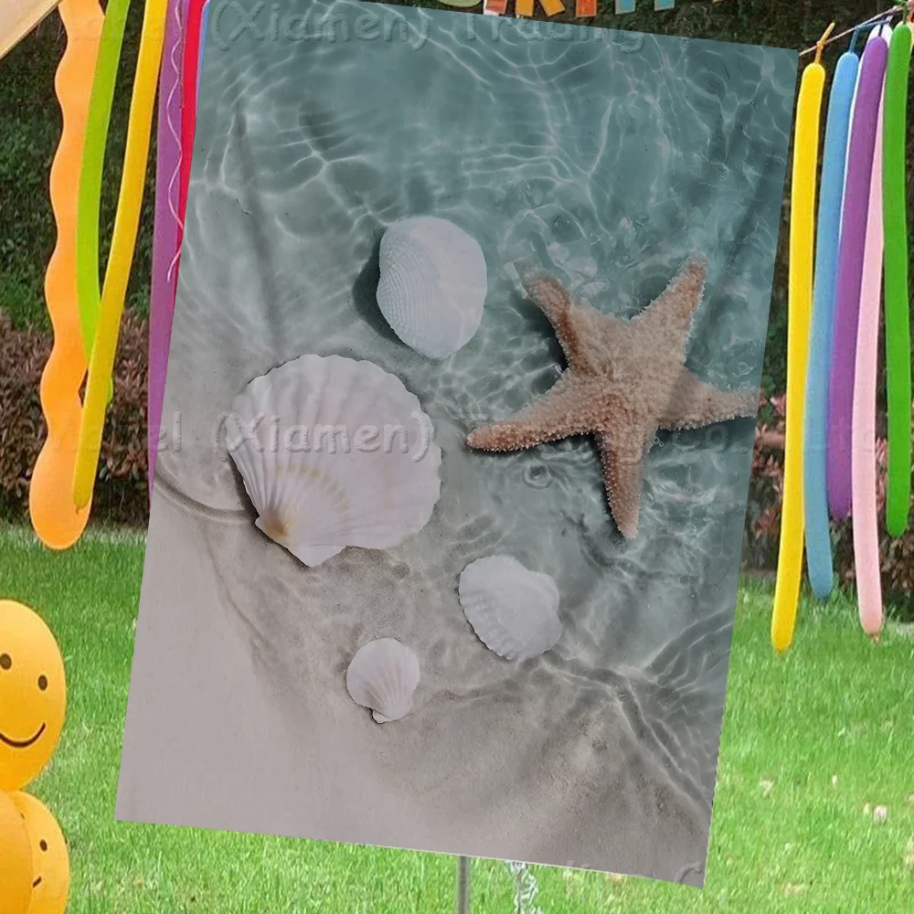 

Beach Starfish Retro Flags Multiple Choice Living Studio Booth Interior Decoration Banner