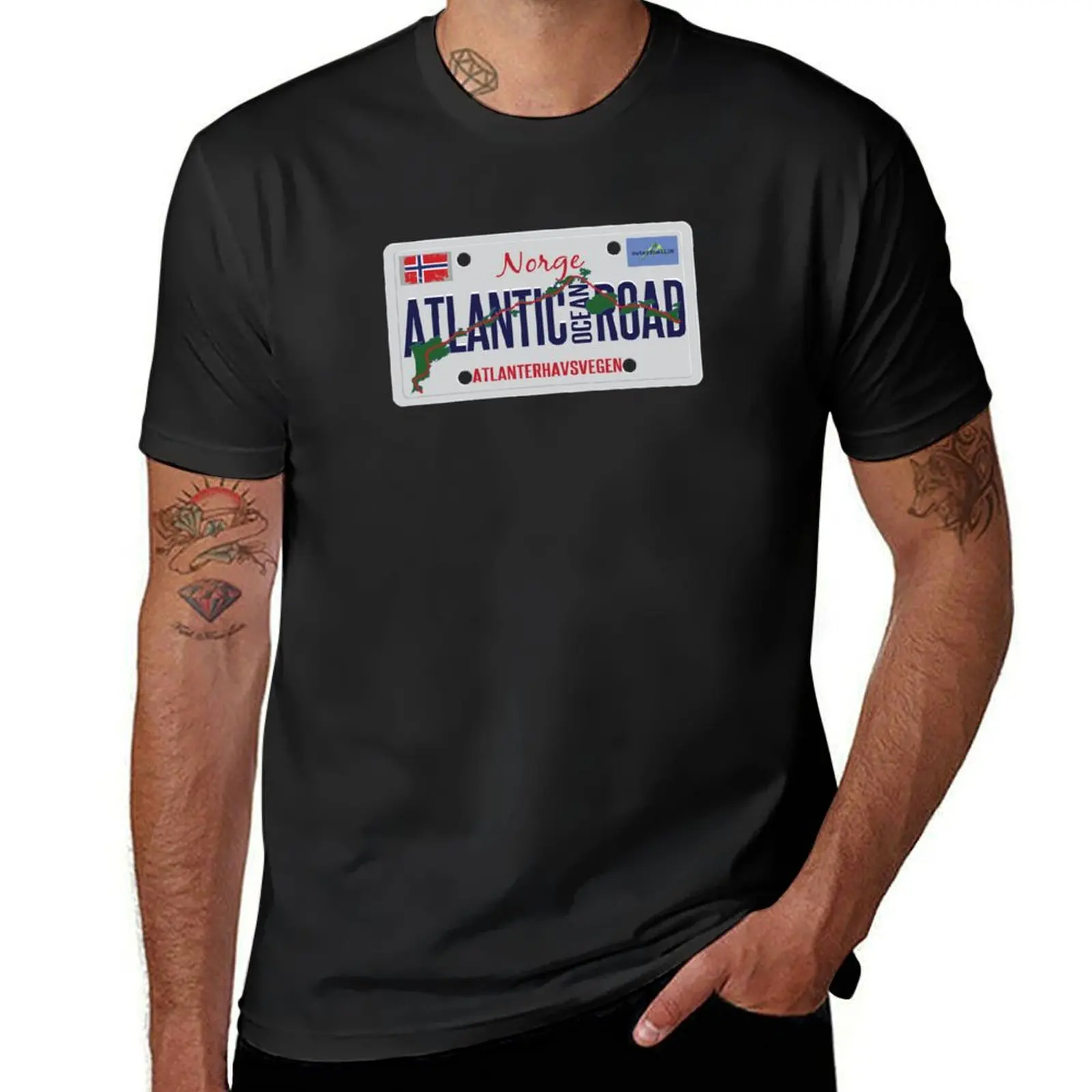 Camiseta con pegatina de Atlantic Ocean Road Norway para hombre, blusa de campeón