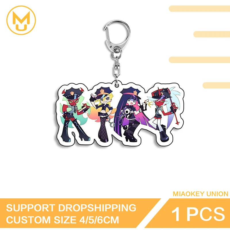 Panty Stocking Creative Double Sided Acrylic Keyring Portable Customizable Decorative For Backpack Clothes Hat Jewelry Gifts