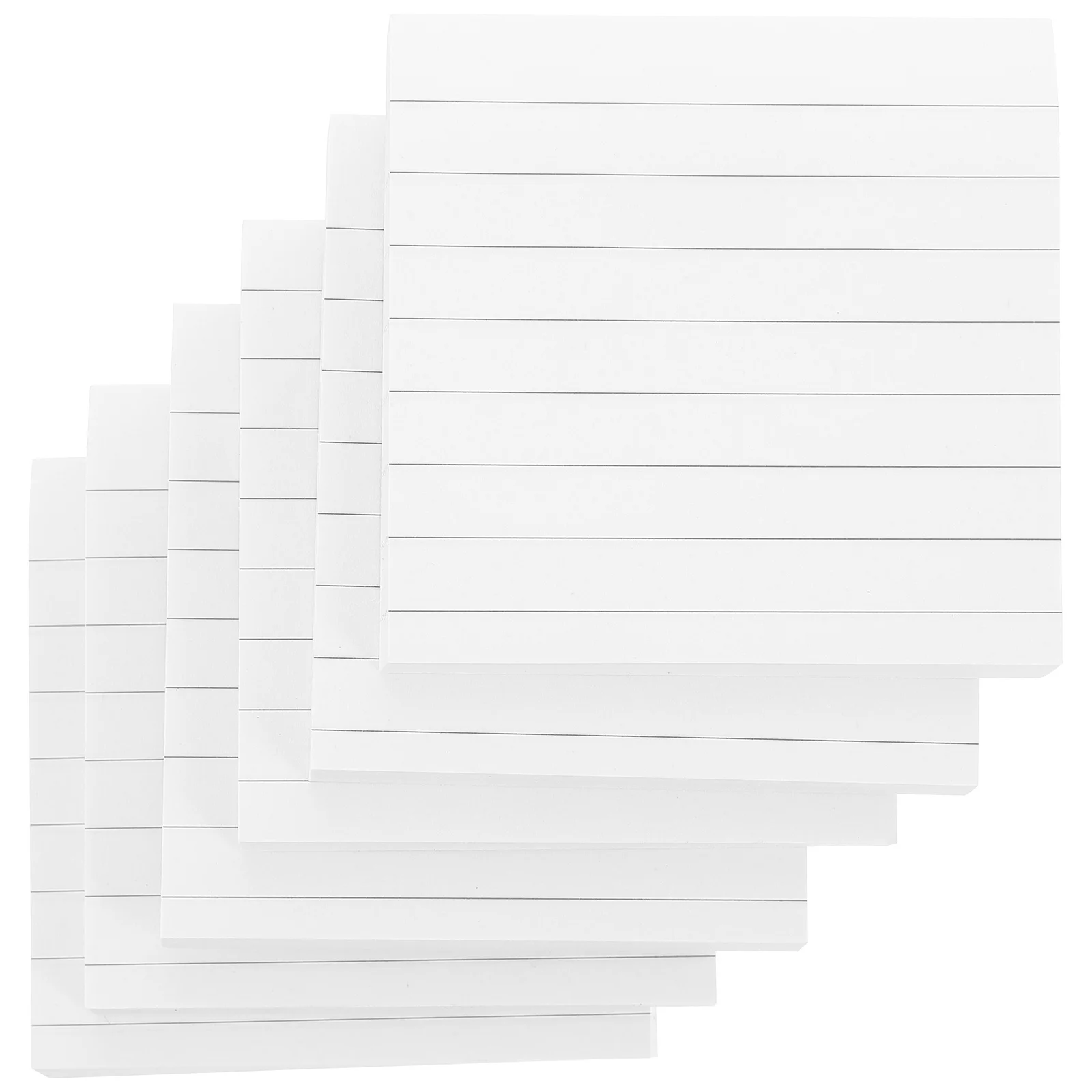 

10Pcs Adhesive Memo Pads White Transverse Line Paper School Office Reminder Memo Stickers Adhesive Paper Notepads