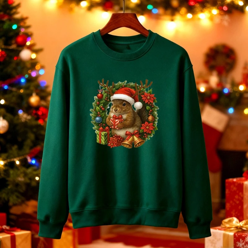 مضحك عيد الميلاد الحيوان السنجاب الشتاء البلوز أضواء عيد الميلاد هدية #5