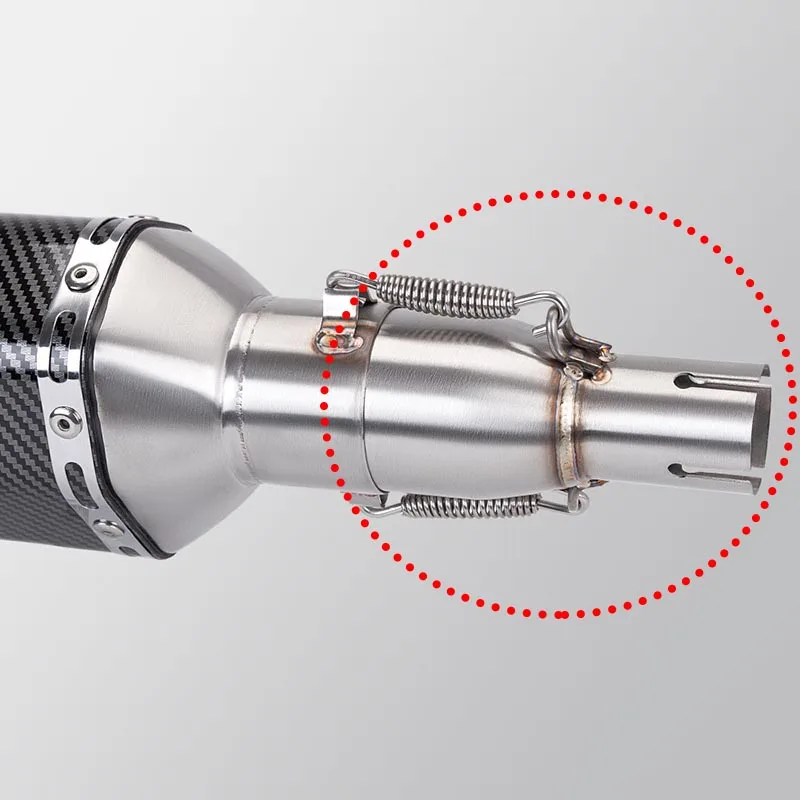 Motorcycle Exhaust Middle Section 28-45 mm Adapter 51mm Exhaust Section Motorcycle Modification Exhaust Pipe Middle Link Pipe