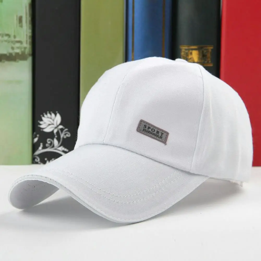 Fashion Letter Logo Baseball Cap Solid Color Sunscreen Visor Hat Washed Dad Hats Simple Vintage Hip Hop Sun Hats For Women Men