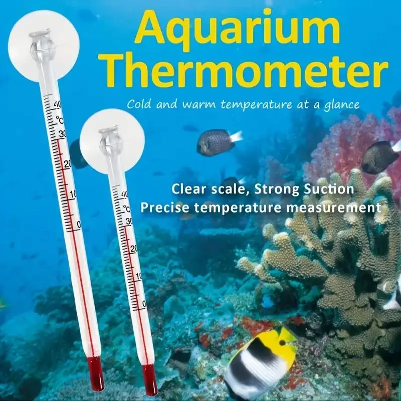 Medidor de temperatura electrónico digital para acuarios, mide la temperatura de peces preciosos, agua dulce y salada, E2shopping, 2 p