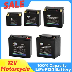 12V Lithium LiFePO4 Motorcycle Starting Battery 2Ah 4Ah 6Ah 8Ah 12Ah 16Ah Scooter Snowmobile Jet Ski UTV Batteries Rechargeable