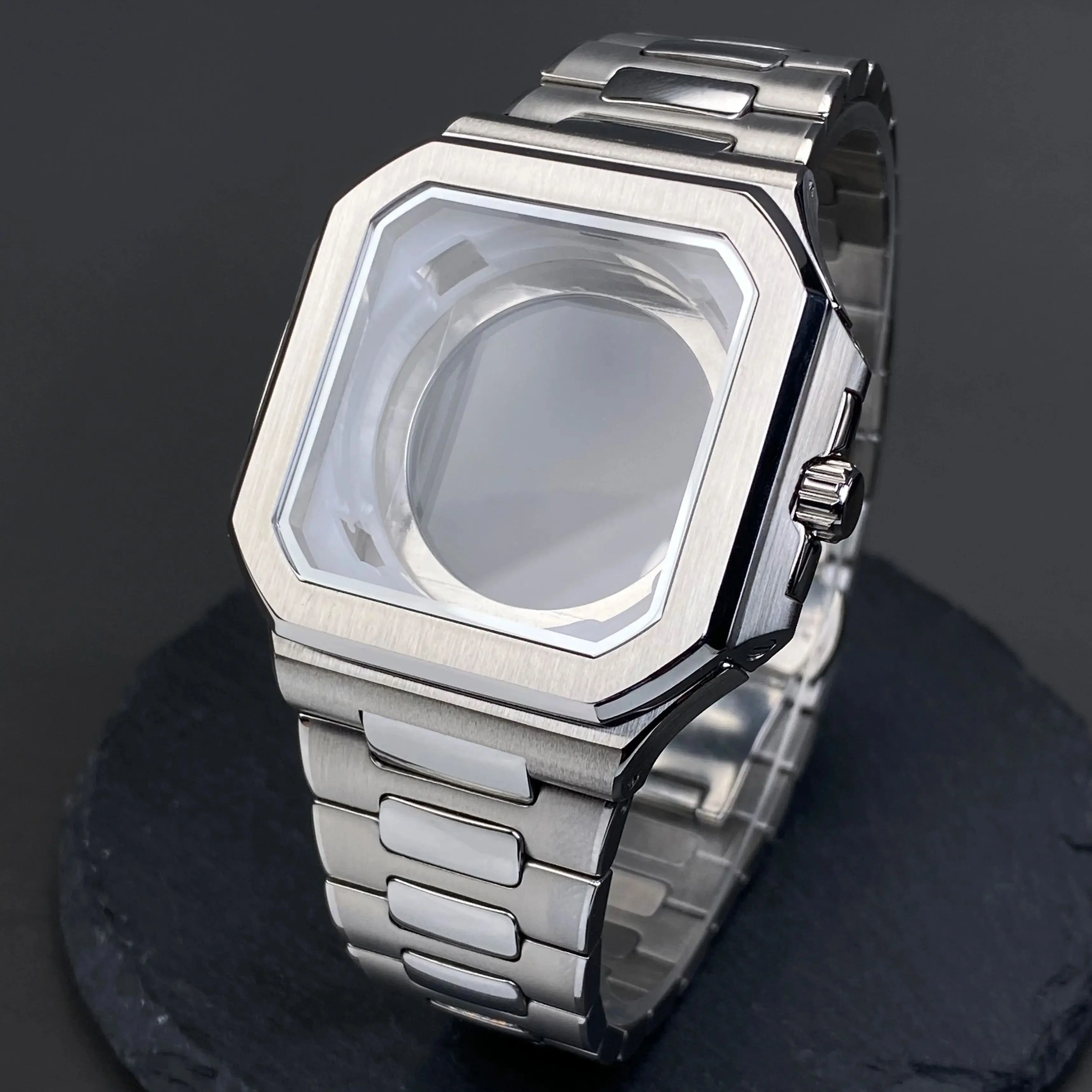 NH35 37,5 mm nastro 361L cassa quadrata in acciaio inossidabile per parti PP CUBITUS sostituzione adatta NH35 NH36 NH70 accessori movimento