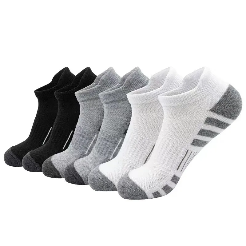 

6 Pairs Ankle Athletic Running Socks Cushioned Cotton Breathable Low Cut Sports Tab Socks For Men And Women