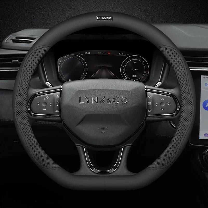 Car Steering Wheel Cover Is Used for Lynk Co 01 02 03 04 05 06 07 08 09 Car New Steering Wheel Cover 38cm Car Interior