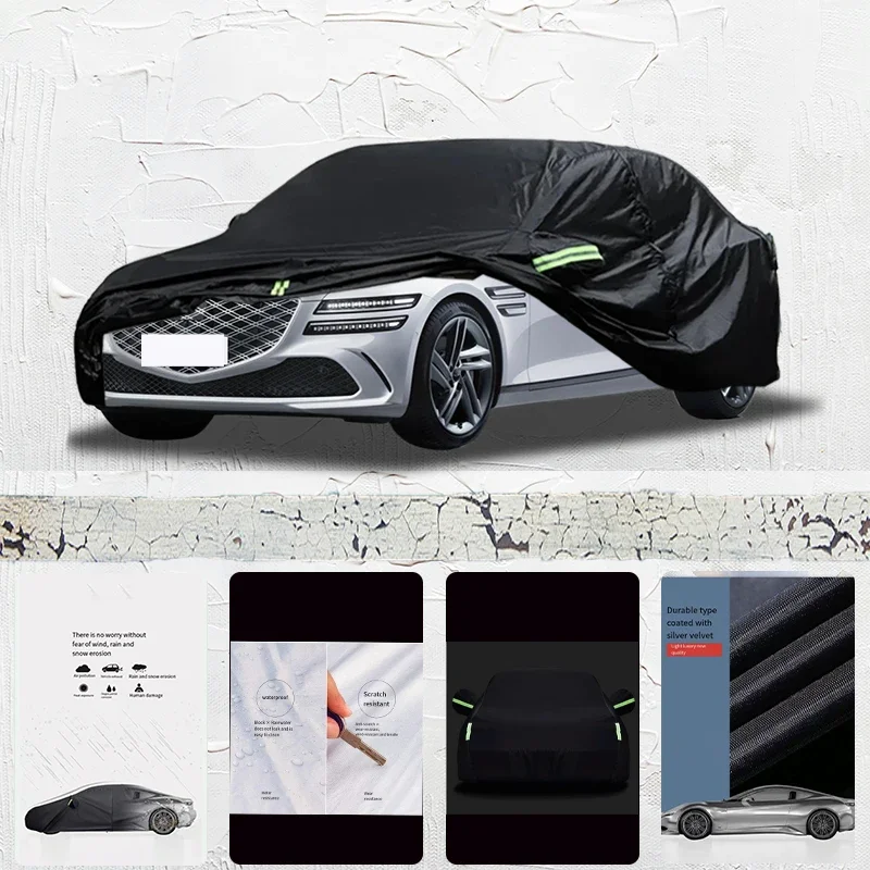 

For Genesis G80 Anti-UV Sun Shade Rain Snow Resistant Black Cover Dustproof Car umbrella Full Car Cover Outdoor Protection