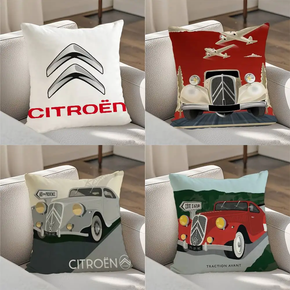 

Cool Car C-Citroens Pillow Case Luxury Double-sided For Car Pillows 45x45 Cushions Cover Home And Decoration Sofa Pillowcase 50