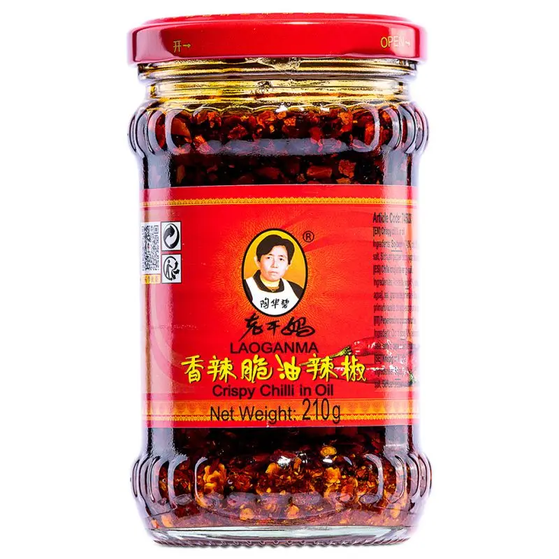 Laoganma Crispy Chilli In Oil Net Weight 210g- Aceite de chili crujiente