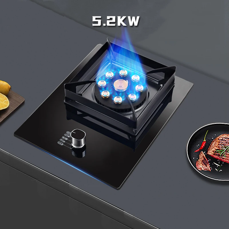 Газовая плита, однодиапазонный домашний стол, встроенный двухцелевой сжиженный натуральный горячий из нержавеющей стали, закаленное стекло, оптовая продажа
