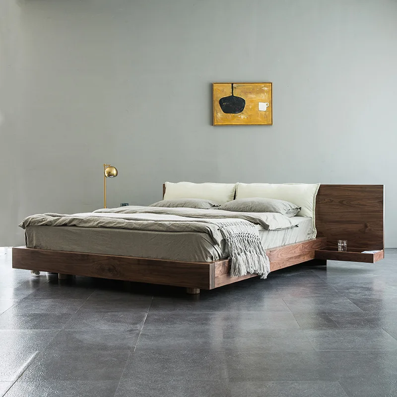 

Customizable Nordic couch meter solid wood bed