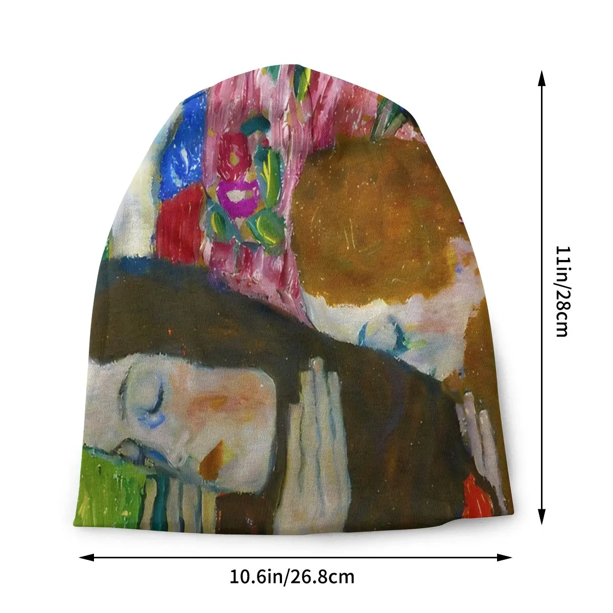 Gustav Klimt Patting Art Skullies Beanies Autumn Spring Hats Hope II Thin Bonnet Special Caps Men Women's Earmuffs