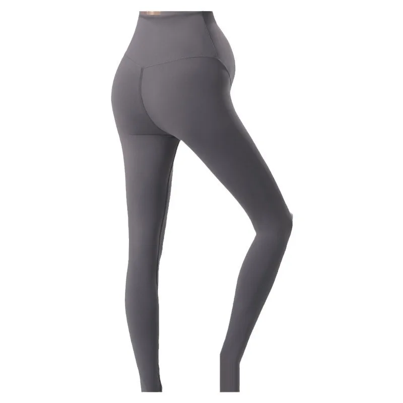 Pantalones de yoga de maternidad para niñas con doble capa y soporte para el vientre, polainas básicas para prendas de vestir exteriores de primavera y otoño