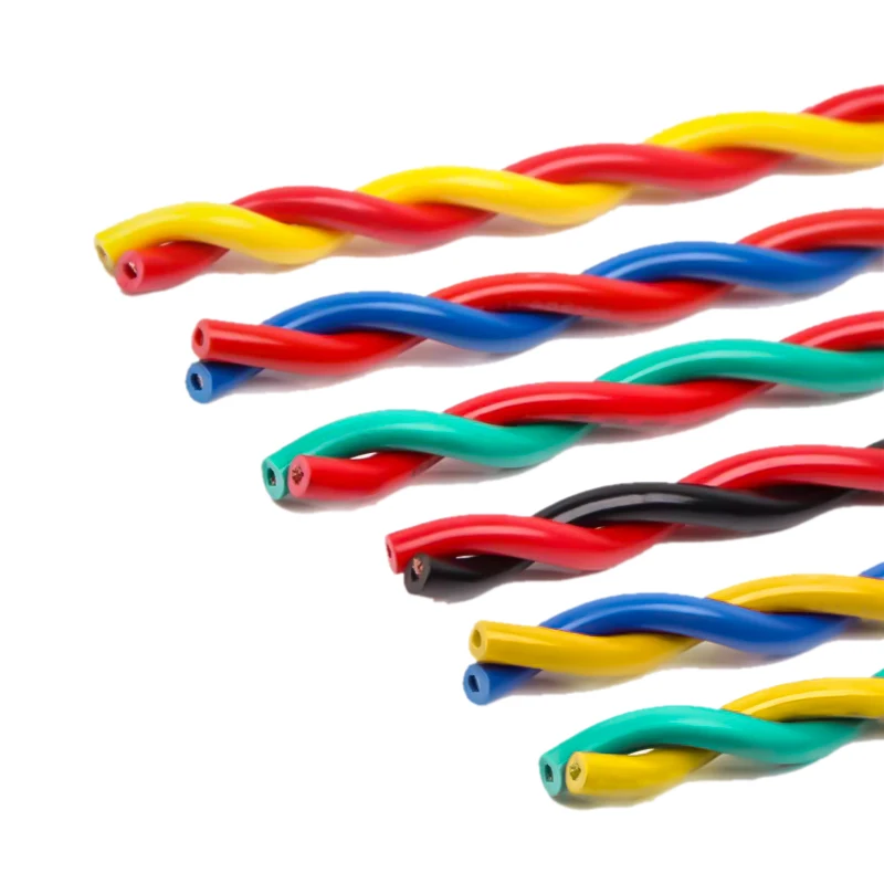Colorful ZR-RVS 2 Core Twisted Pair Cable 2*2.5mm PVC Insulated Stranded Conductor Flexible Copper Wire flex electric wires