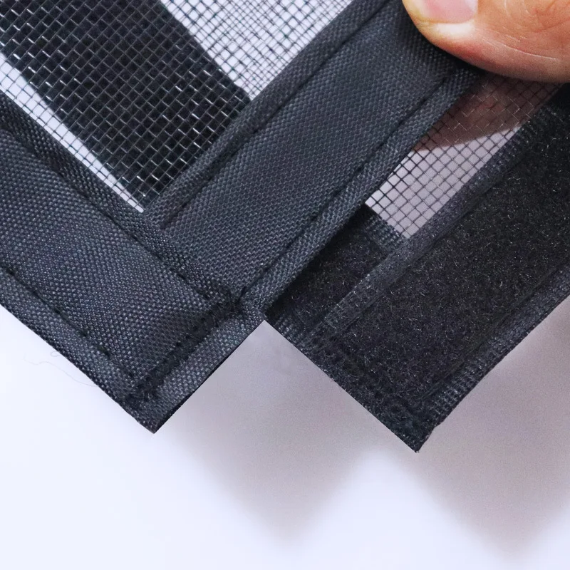 Black Zipper Screen Window, Customized Size Mosquito Proof Window, Self-adhesive Screen Window Mosquito Net, Invisible and Trans