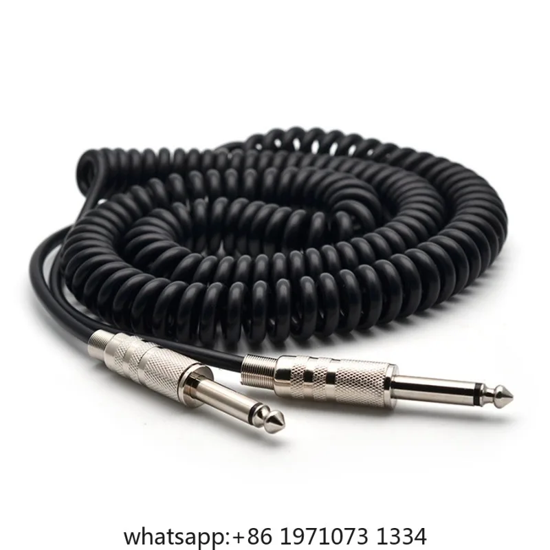 Guitar Spring Cable 6.35/6.5 Guitar Bass Audio Cable Shield Wire 5M For Connecting the Sound of the Electric Guitar