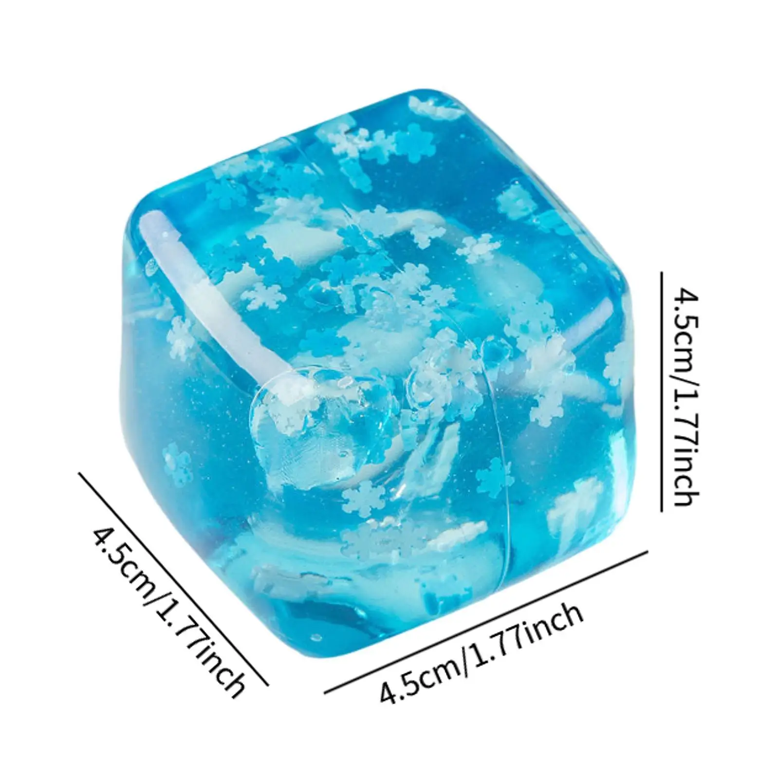 Ice Cube Stress Ball Calming Quiet Relaxing Funny Cube Squeezing Toy for Birthday Gift Classroom Prizes Party Favors Age 3+