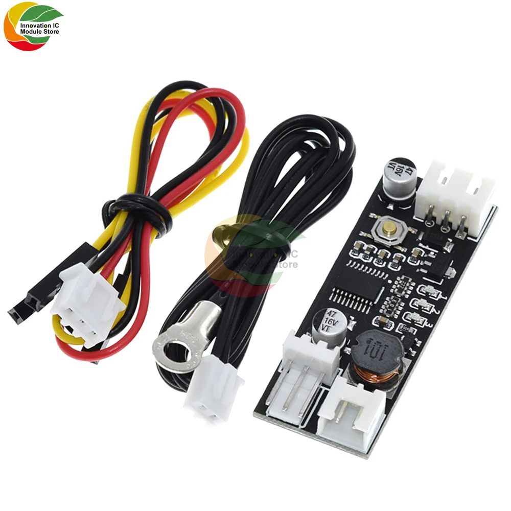 Single Circuit Dc12V 0.8A Pwm 2-3 Wire Fan Temperature Control Governor Chassis Computer Noise Reduction Module