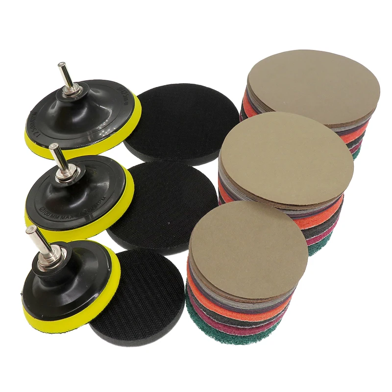Car Headlight Restoration Kit 21Pcs 3-5Inch with Sanding Backing Pad Mop Drill Adapter Sponge Buffer Pad for Car Polishing