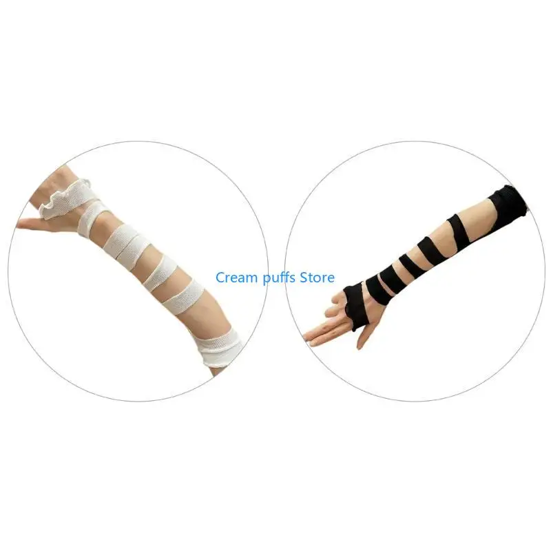 50LE Bandages Gloves for Animation Event Subcultures Arm Sleeves Teens Girl Arm Cover