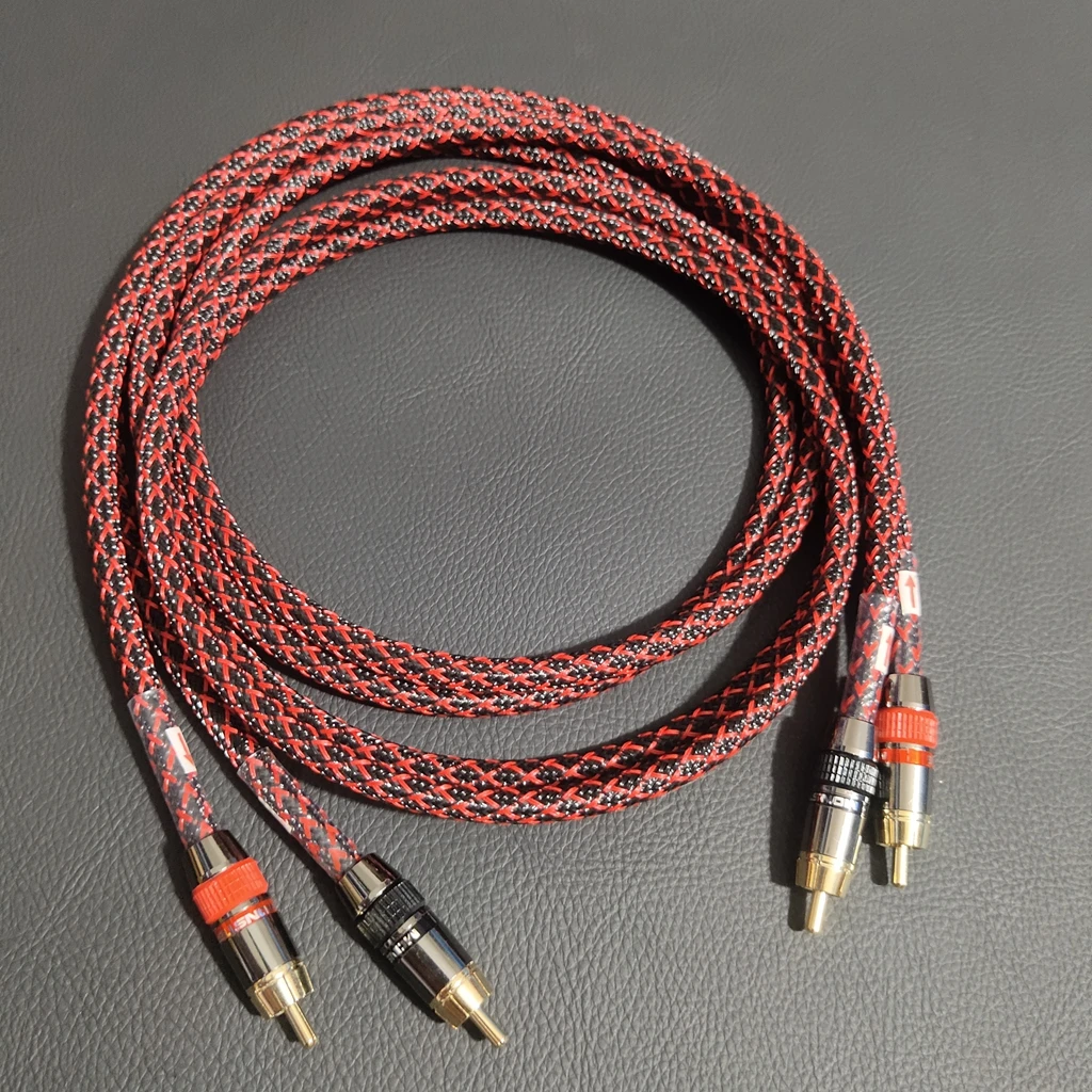 Monster series Pair Audiophile Gold Plated RCA Plug Interconnection HiFi Cost-effective Audio Cable for CD Player Amplifier